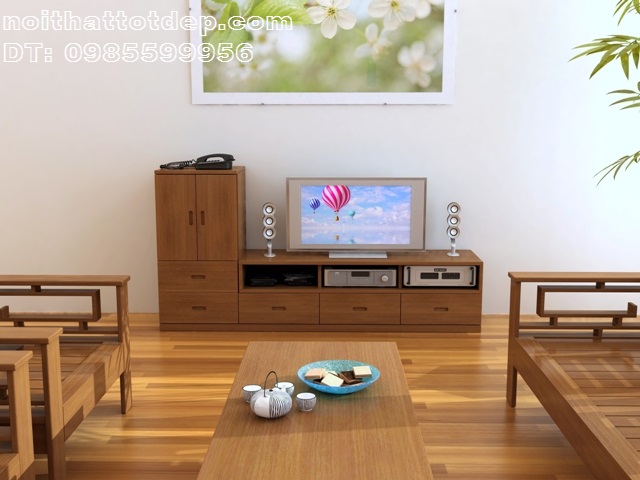 Phòng khách đẹp hơn với những mẫu kệ tivi gỗ công nghiệp hiện đại